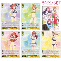 The Quintessential Quintuplets DIY 5PCS/SET DIY 5PCS/SET Ichika Nakano Nino Nakano Sanjiu Holiday Gifts Anime Collectible Cards