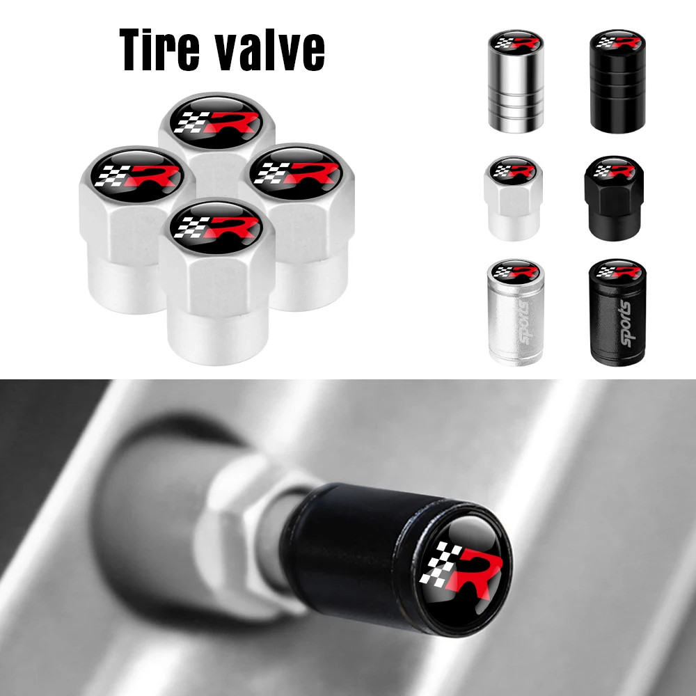 4pc Car Wheel Tire Valve Cap Tyre Rim Stem Cover Airdust Waterproof For Seat Cupra FR Racing Ibiza Leon E-racer Ateca Exeo Altea