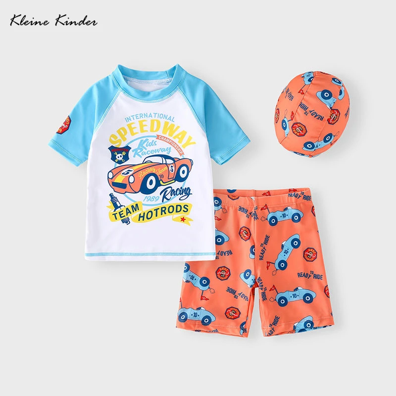 

Купальник для мальчиков с защитой от УФ-лучей, детский купальник для мальчиков, комплект из 2 предметов с длинными рукавами, детский купальный костюм, рашгард, морская пляжная одежда