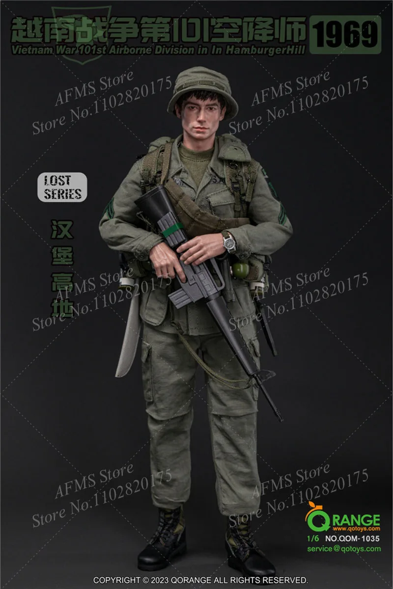 QORANGE QOM-1035 1/6 US Male Soldier Vietnam War 101st Airborne Division In Hamburger Hill 1969 12