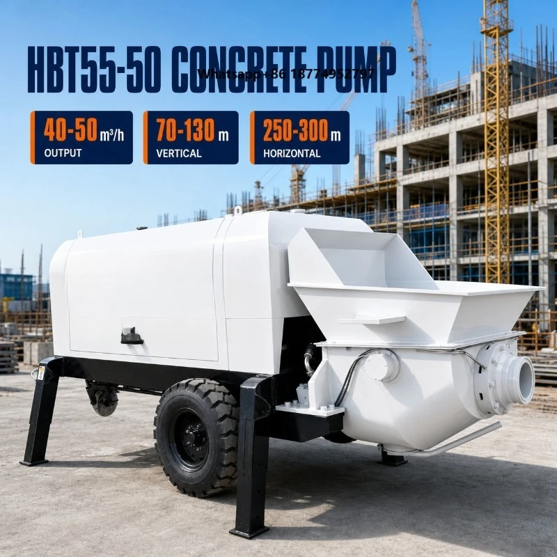 Corey Heavy Duty 45m/h  Engine Concrete Pumping Machine 1 Year Warranty High Efficiency for Mortar Large Aggregate