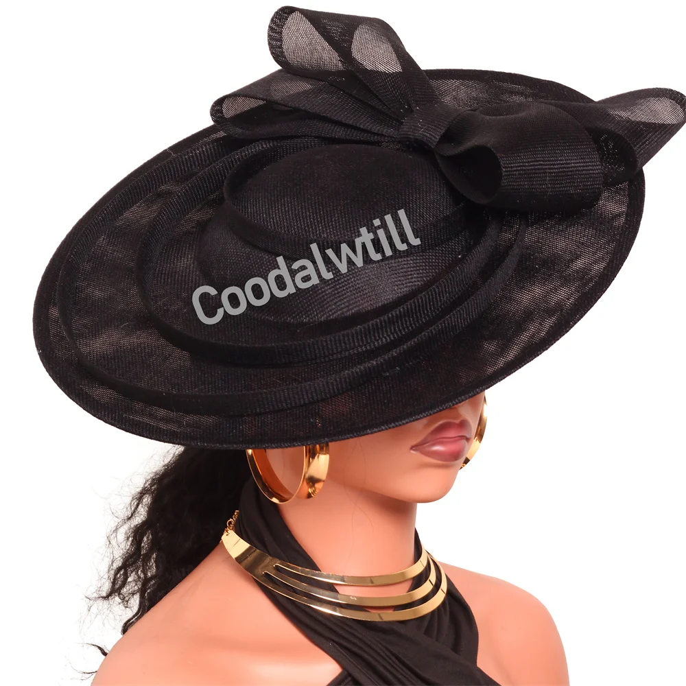 

Big Kentucky Derby Fascinator Hat With Bow Women Wedding Party Tea Headpiece Ladies Royal Church Race Chapeau Cap New Elegant