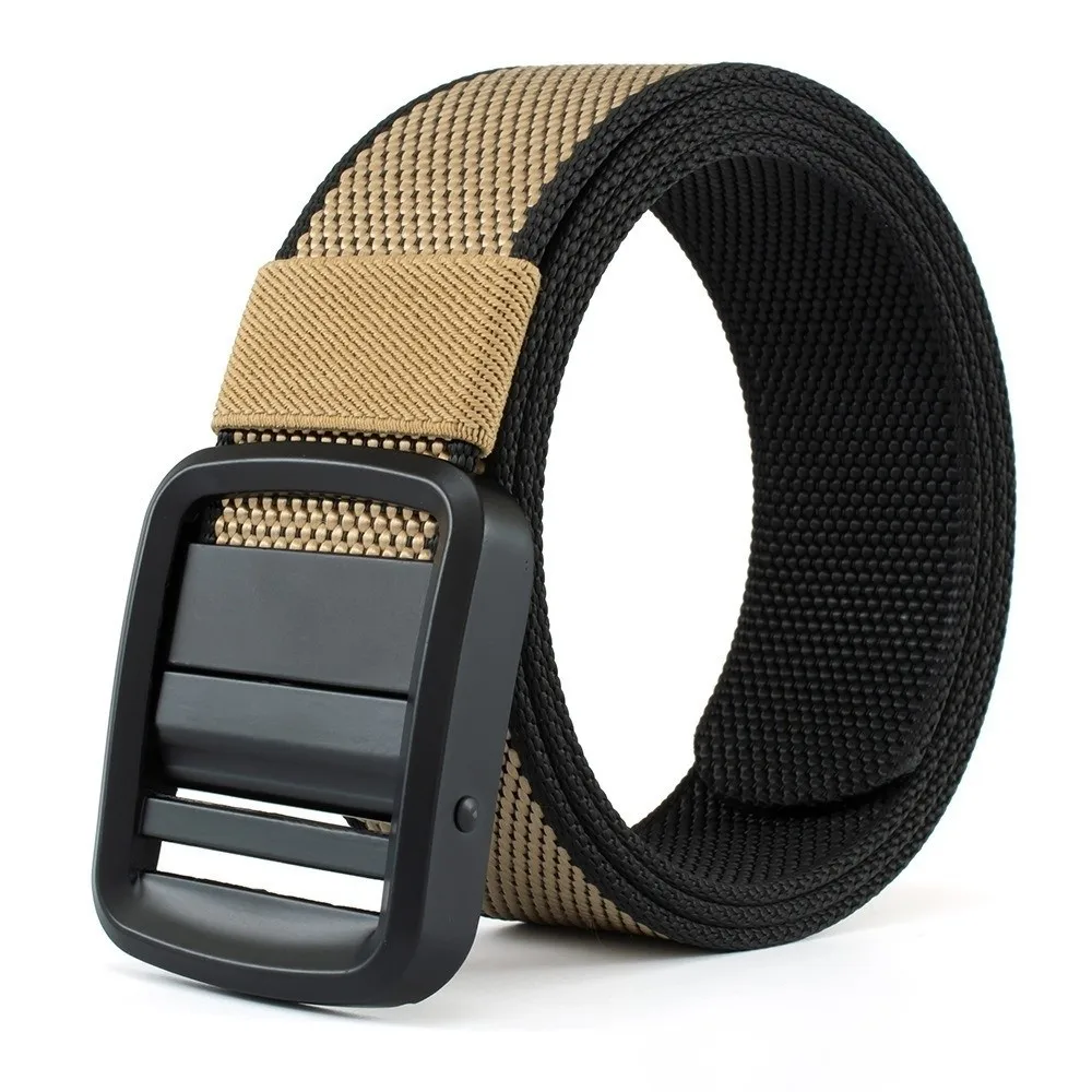 

Modern Nylon Men Belt No Hole Design Classic Adjustable Web Belt Comfortable Soft Jeans Belt Outdoor Activities