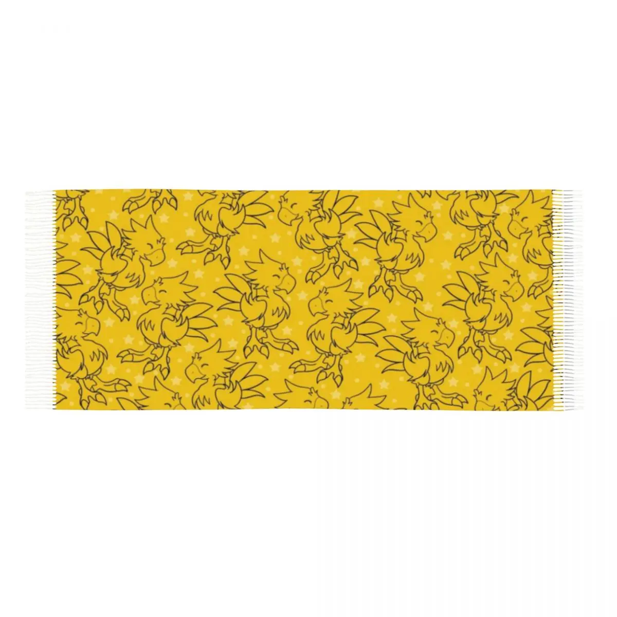 Chal Estampado Chocobo Bufanda Borlas - alternate angle