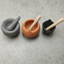 Doll House Mini Ramming Garlic Pot,Garlic Can Model for Dollhouse Kitchen Toy Decoration Accessories