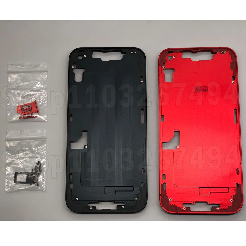 Middle Frame Metal Bezel Plate with Side Button Replacement Parts for iPhoneo 15 Pro Max 14 Plus Chassis Assembly Repair