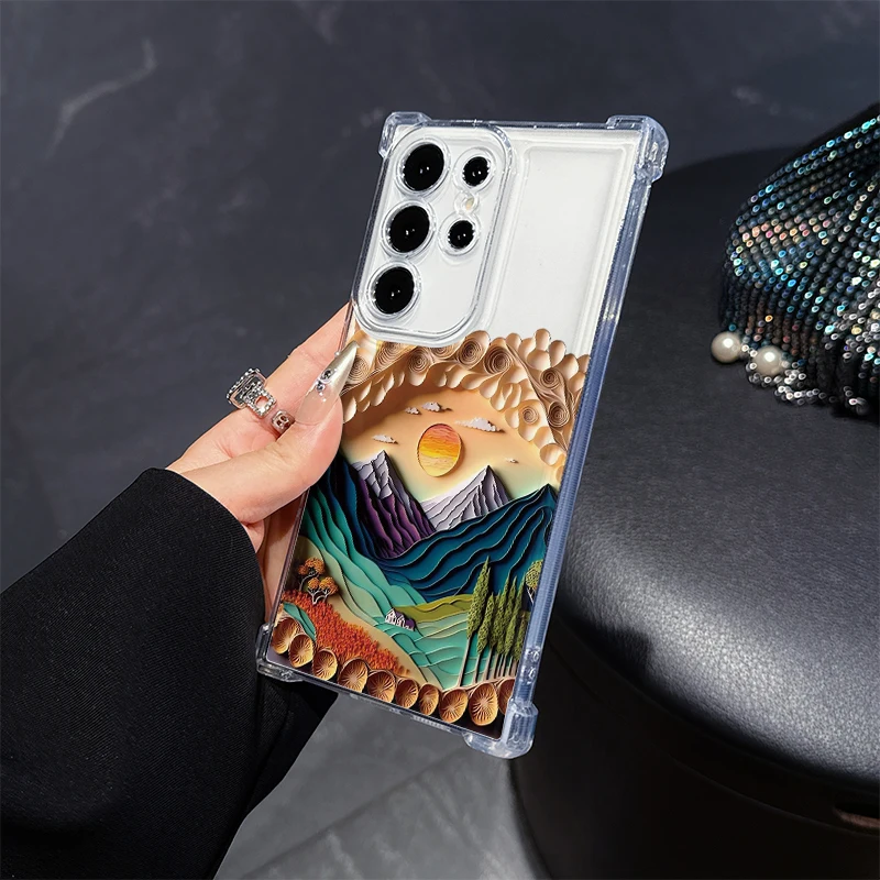 landscape scenery Phone Case for Samsung Galaxy S25 Ultra S20 FE S21 S22+ S23 Plus S24 S26 Edge Cases Transparent Soft Covers