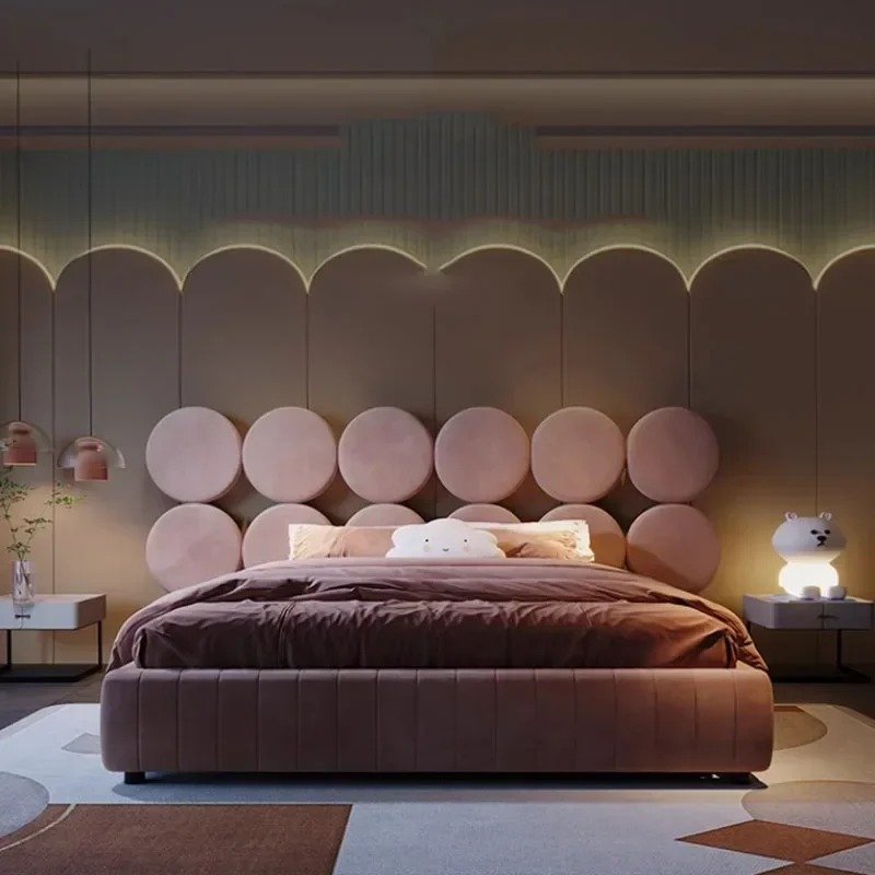 

Милая роскошная двуспальная кровать, простая скандинавская минималистичная двуспальная кровать, итальянская уникальная мебель для спальни Cama Moderrnas Inteligentes