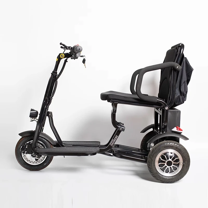 

Electric tricycle elderly scooter small help disabled household battery car light and portable