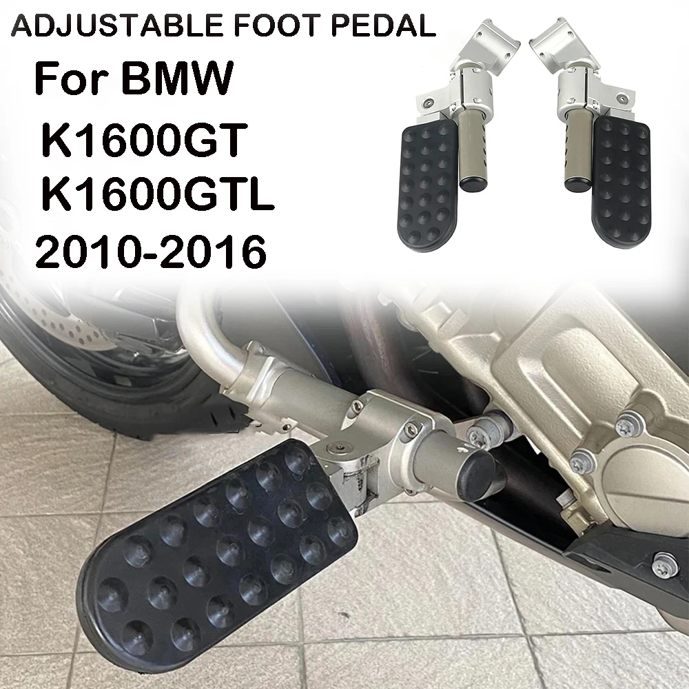 For BMW K1600GTL K1600GT K 1600 GT GTL 2010-2016 Motorcycle Adjustable Folding Foot Pegs Rest Pedal Set Footpeg Footrest Kit