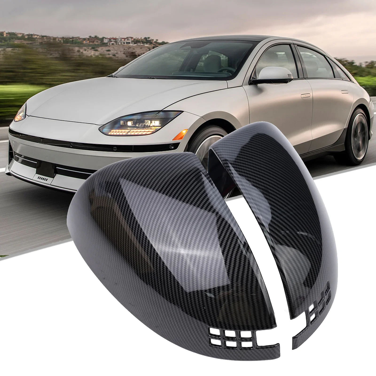 Cover Rear View Mirror Practical Quick Installation Side Mirror Left-hand Drive Models ABS Material Decorative Direct Mount Hot
