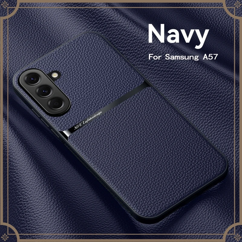 For Samsung Galaxy A57 A37 5G Case ELVEV Magnetic PU Leather +Soft TPU Ultra-thin Camera Protection Phone Cover