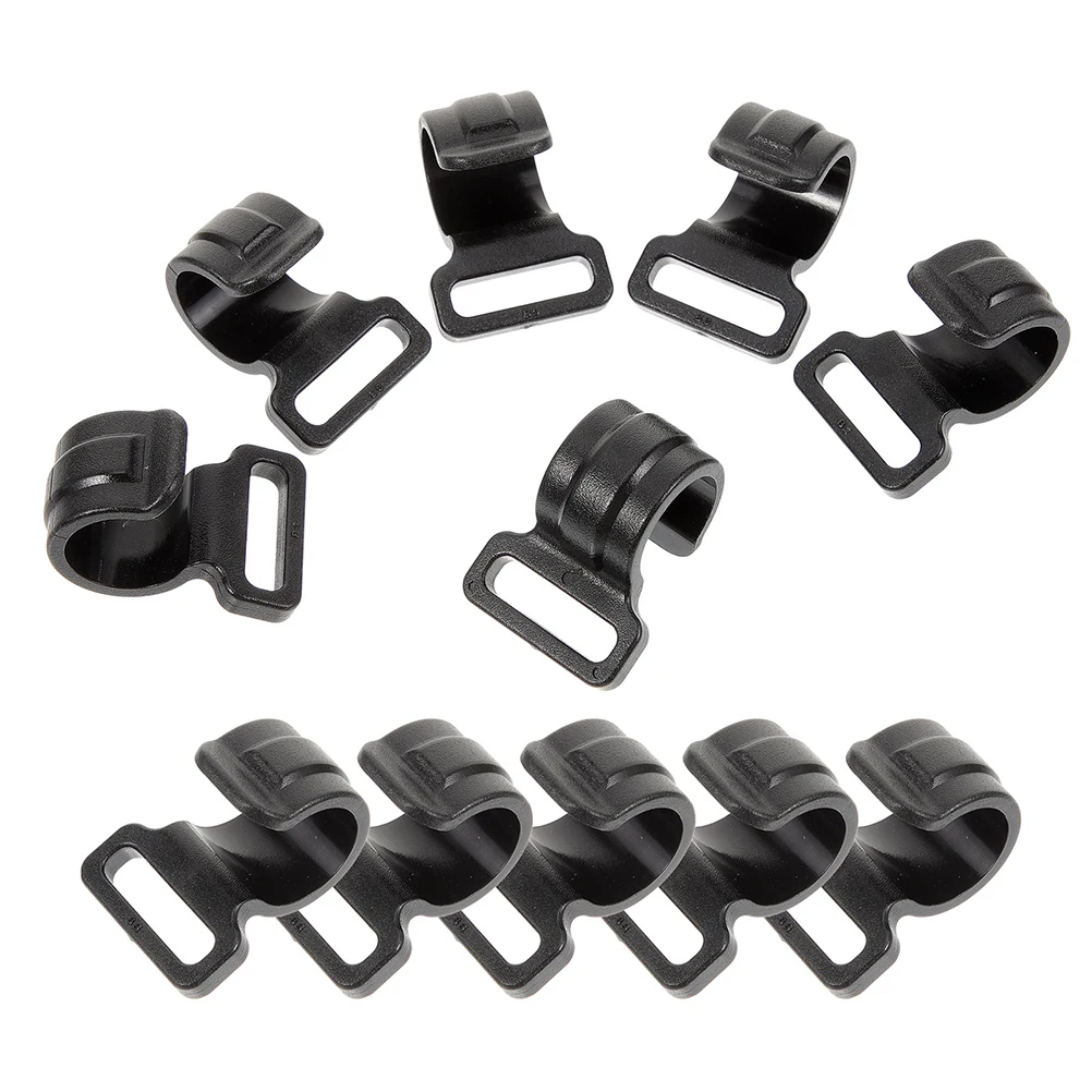 

20pcs Heavy Tent Ring Replacement Plastic Hooks for Camping Canopy Tarp Clips Tent Pole Connectors C Clamps For Canopy Black