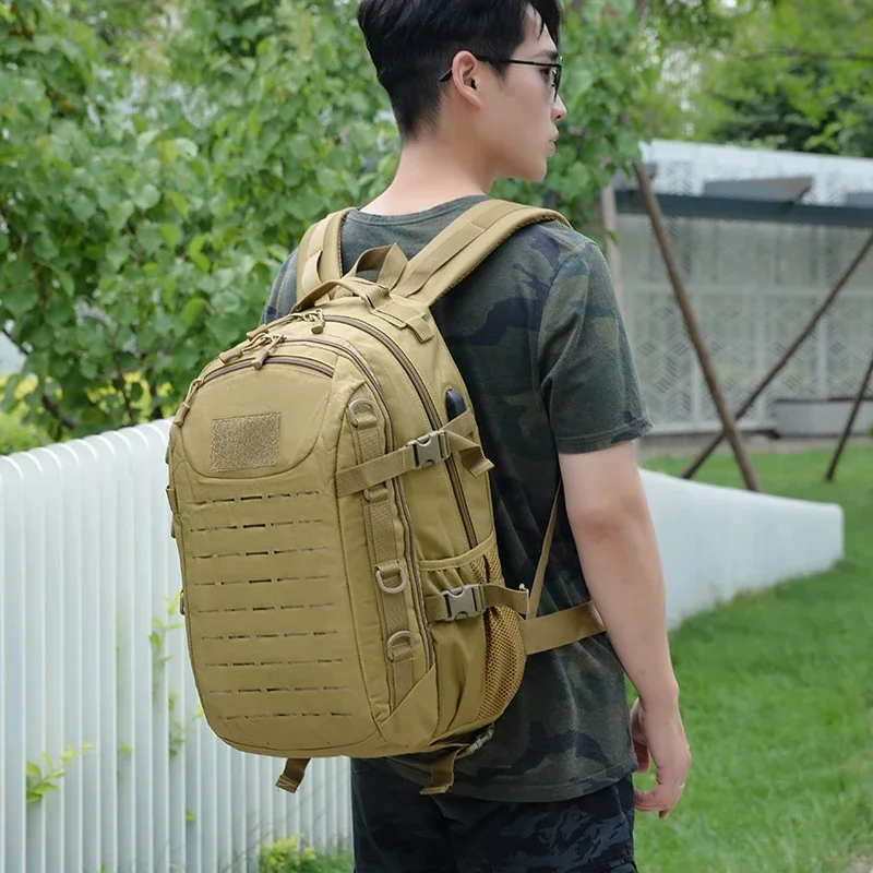 

2025 New Trend Men Backpacks Daily Leisure Travel Train Boys Bags Schoolbags Fashionable Large Pockets Multi-Zipper For Working
