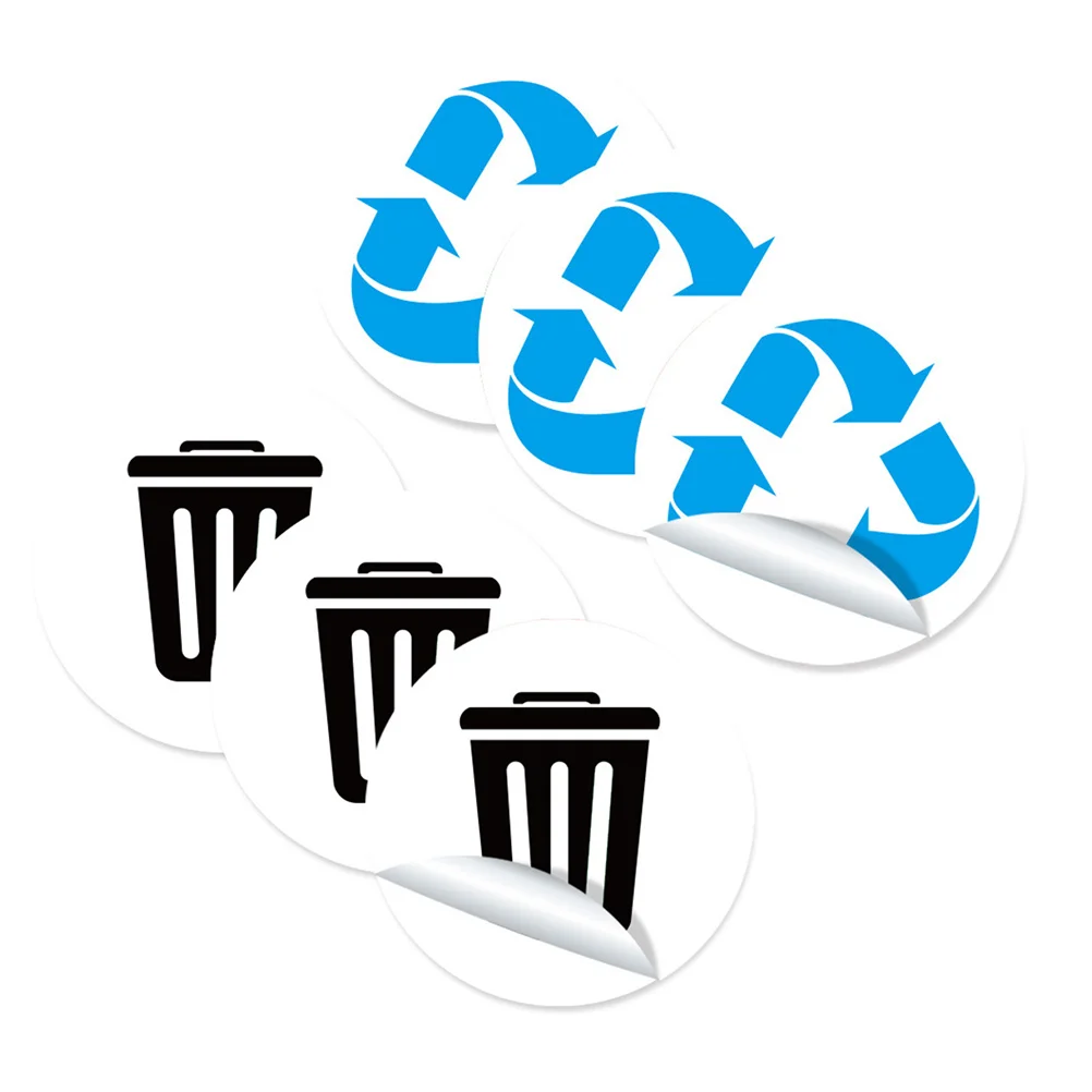 

Garbage Classification Label Waste Container Decals Tag Small Pvc Sorting Stickers