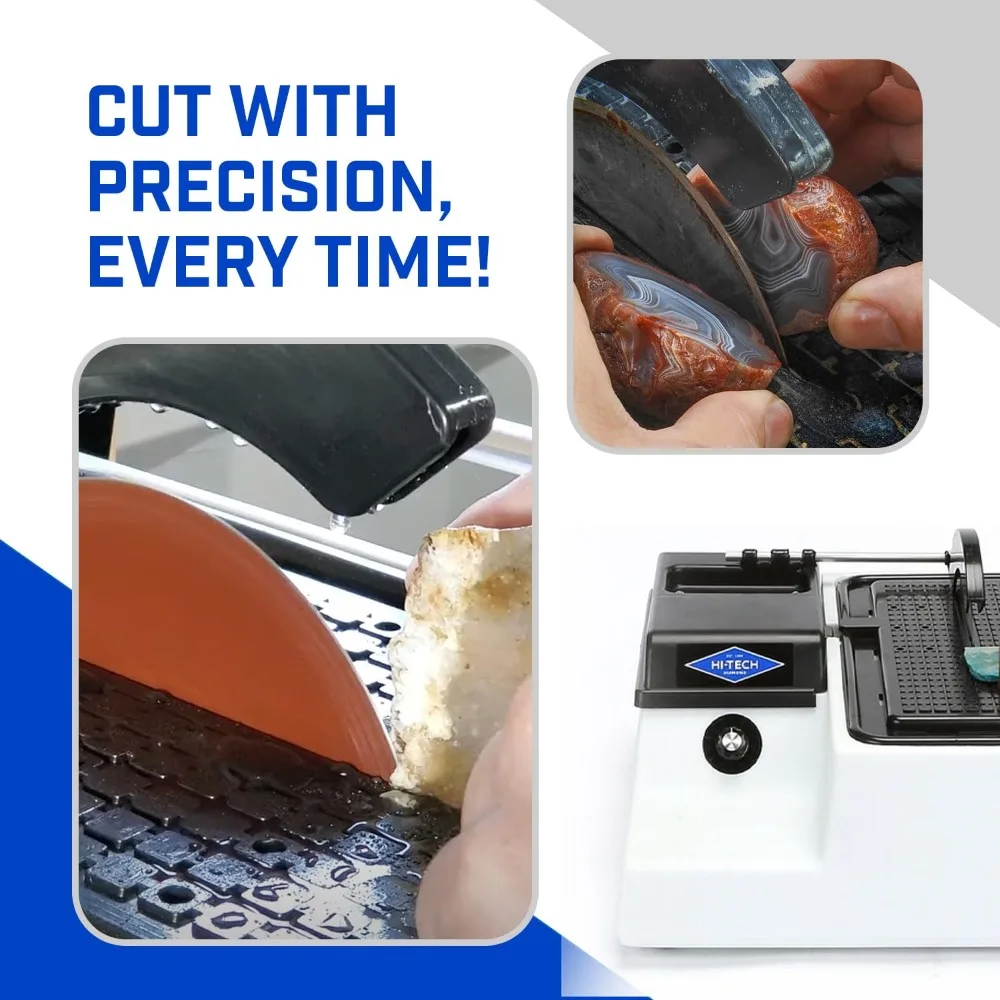 Sega lapidaria per taglio di roccia, pietra e vetro - Attrezzatura da 6 pollici per tagliare, rifinire e segare pietre e vetro