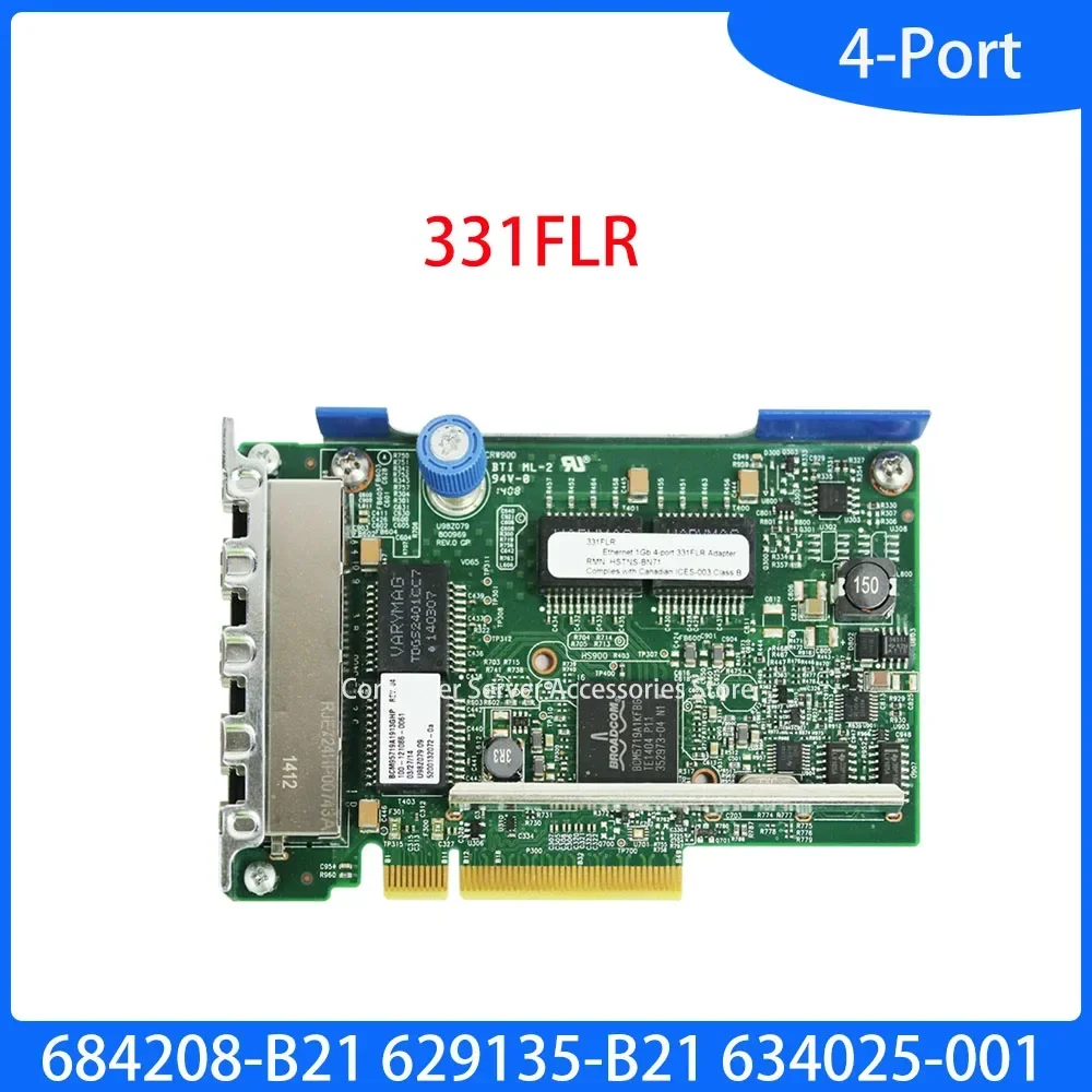 Original 4-Port Ethernet 1Gb 331FLR Adapter Card 684208-B21 629135-B21 634025-001 For G8 G9 Gen8 Gen9 Server Network Card