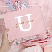 Sacs à cosmétiques de demoiselle d'honneur avec nom personnalisé, trousse de maquillage pour filles, pochette de toilette de voyage, cadeaux d'anniversaire de mariage pour elle 16