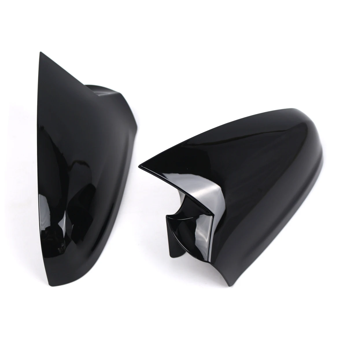 Cubierta de espejo retrovisor lateral para coche, tapas negras brillantes para puerta Vauxhall Opel Astra H MK5, 2004, 2005, 2006, 2007, 2008, 2009,