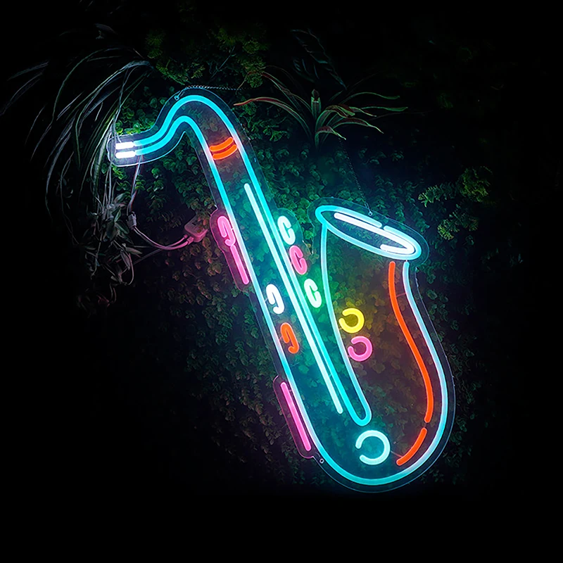 

Saxophone Neon Light Custom Neon Sign,Saxophone Neon Sign Art Jazz Bar Signs Night Club Bar Decor Jazz Bar Decor Musician Neon