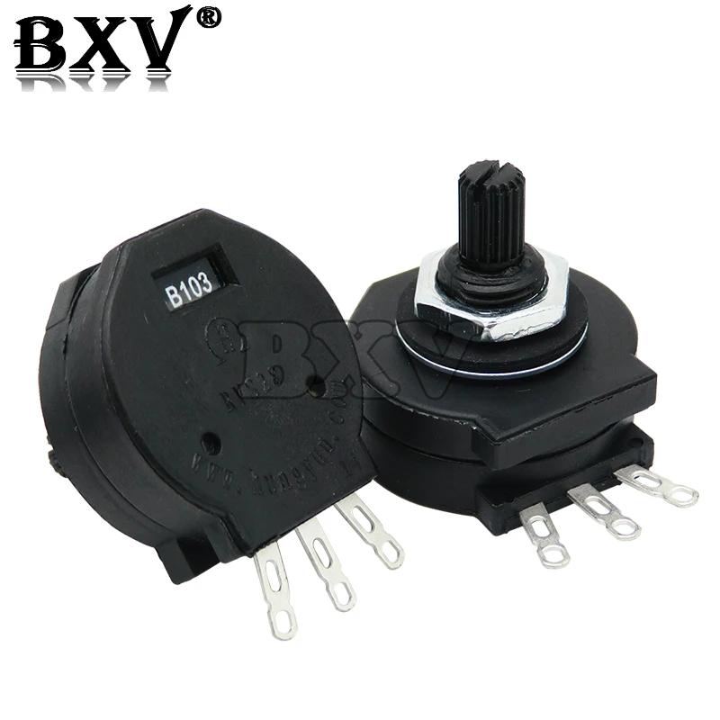 5PCS/LOT New RVS28 B102 3pin 6pin Electric Welding Machine Potentiometer RVS28P-B102 RVS28P-B103 2W 1K 10K Welding Machine Parts