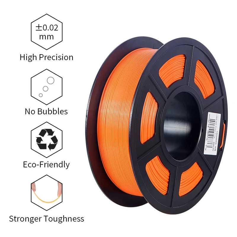 Top Quality 1KG PETG PLA Filament 1.75mm 2.2lbs FDM 3D Printer Material Degradable Eco-friendly Plastic PLA 3D Printing Material