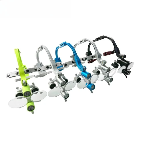 Dr.kim-Lámpara de luz LED para cabeza Dental, lupas binoculares de aumento, luz de 5W, 2,5x, 3,5x, faro quirúrgico para dentista, equipos de laboratorio