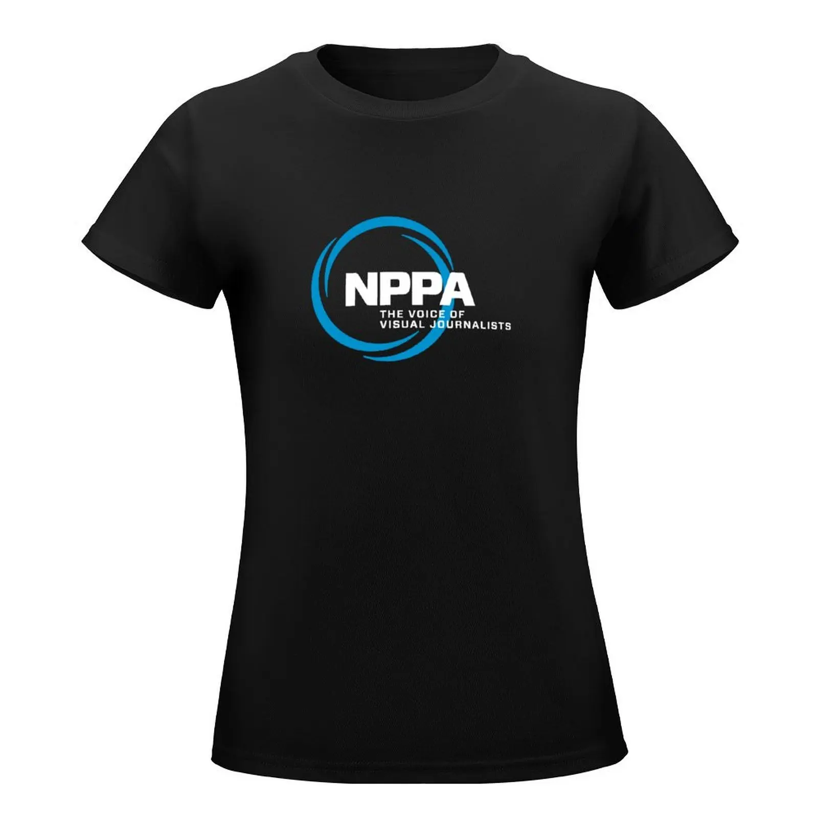 NEW NPPA SHUTTER SWIRL LOGO T-Shirt female vintage clothes korean Women's clothes