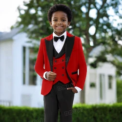 Boys Suit Set Slim Fit Kids Suit Boy Wedding Suit Communion for Boys Tuxedos Teen Suit Adjustable Waist