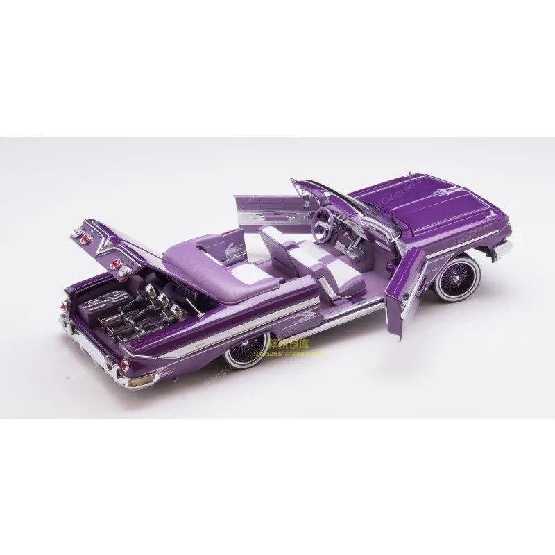 (In Stock)1/18 Scale Sun Star Chevrolet Impala Lowrider 1961 Alloy Car Model, for Collection and Display