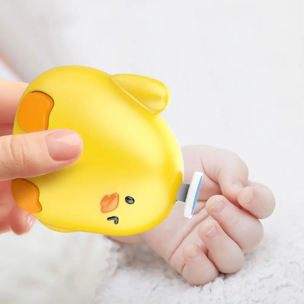 

Cartoon Electric Baby Nail Trimmer Portable Quiet Operation Baby Nail Grinder Anti-clamping Chicken Shape Electric Nail Clipper