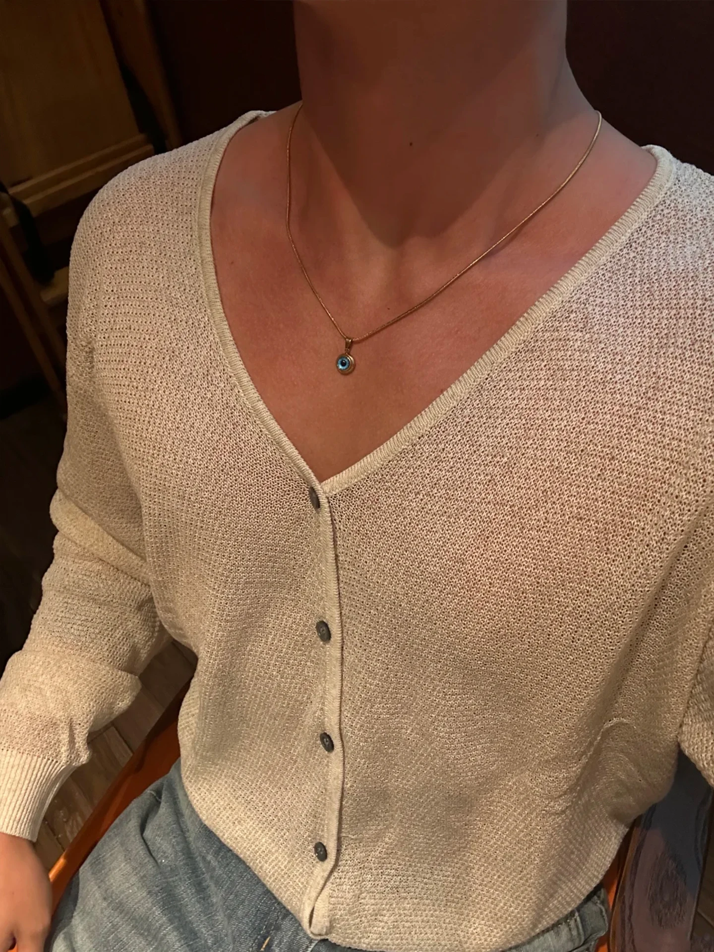 

Легкий летний льняной вязаный кардиган для мужчин, свободный повседневный жакет с V-образным вырезом, дышащий, с ажурным дизайном, классический стиль