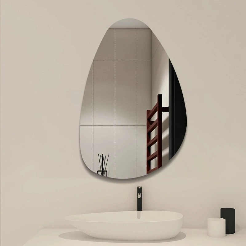 Modern Simple Bath Mirrors Wall Mounted Bathroom Fixtures and Accessories Durable Wall Mirror Rust Proof Bath Fixture Home
