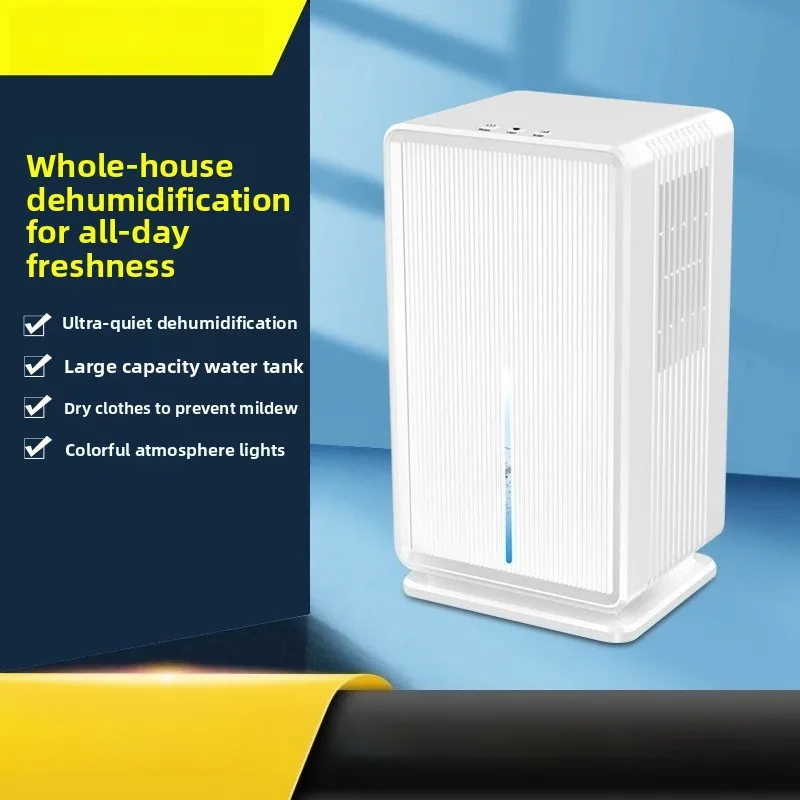 Quiet Desktop Dehumidifier for Bedroom & Home, Compact Moisture Absorber & Humidity Controller