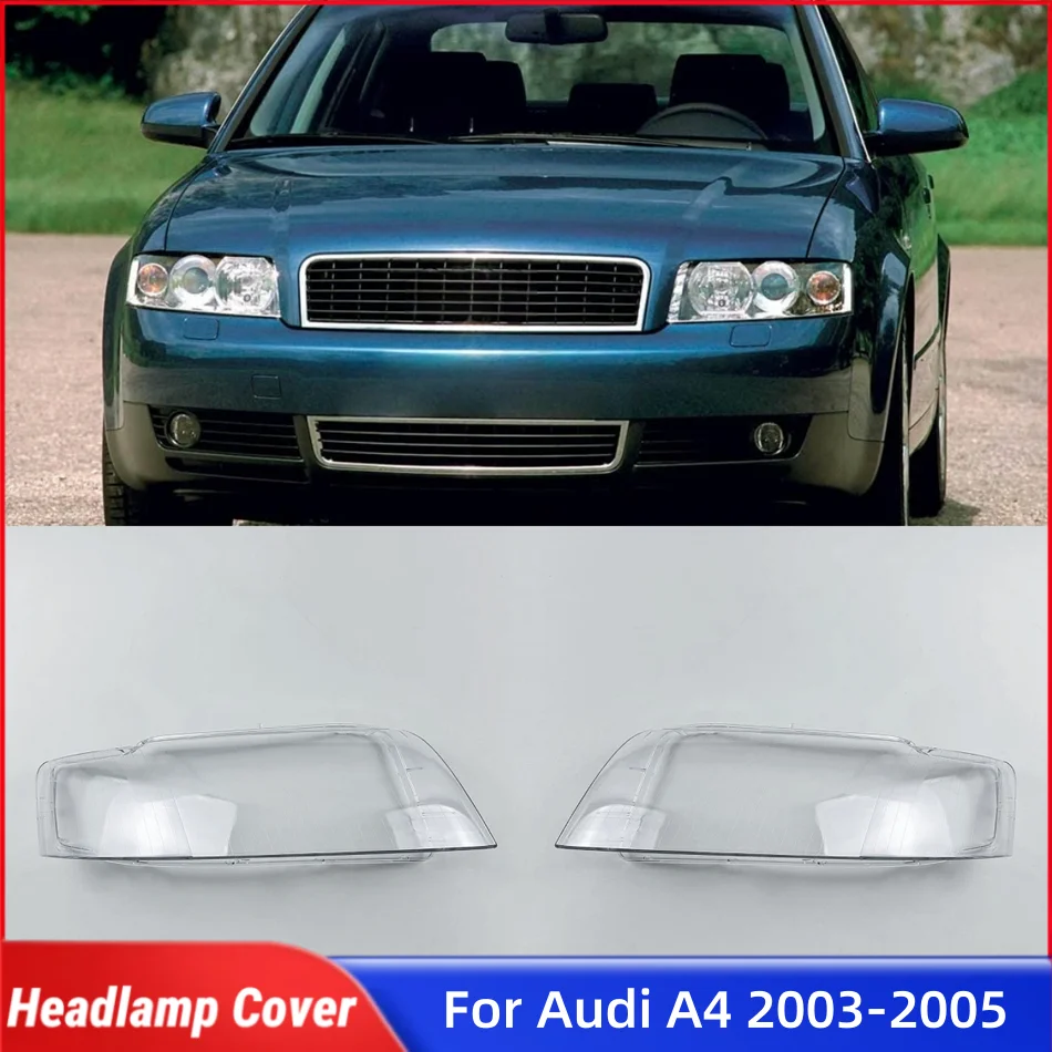 

For Audi A4 B6 2003 2004 2005 Car Gadgets Lampshade Caps Headlamp Lamp Cover Car Front Headlight Lens Cover Lights Shell
