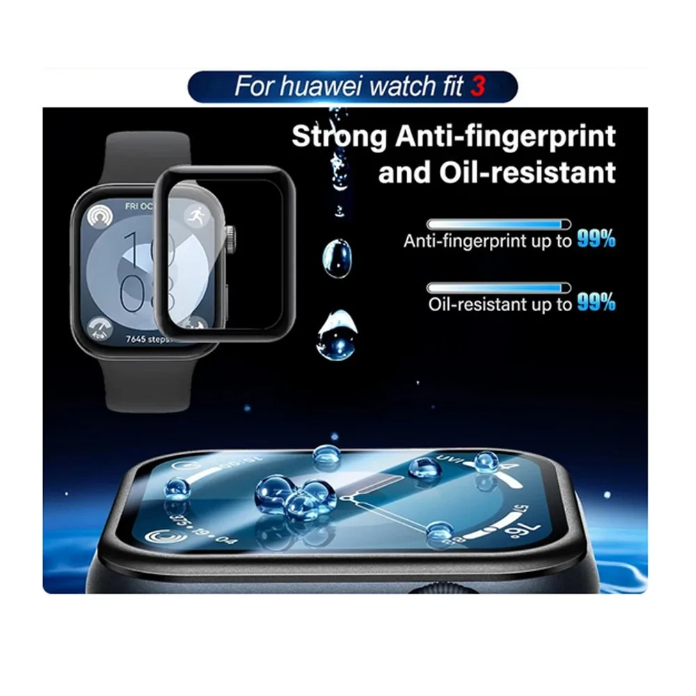 Huawei Watch Fit 3, weiche TPU-Folie und PMMA-Displayschutzfolie für die Uhr Fit3-Abdeckung