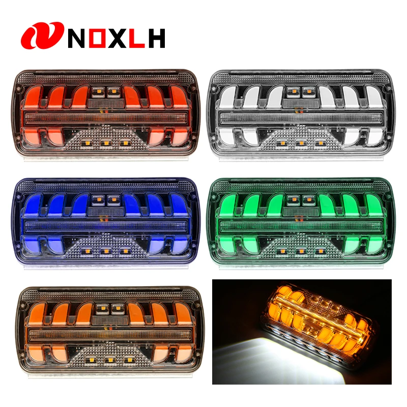 4 adet 24V kamyon vurgulamak LED Side Marker işık Amber kırmızı mavi yeşil 12 ~ 24V evrensel römork kuyruk işık bel işık aksesuarları