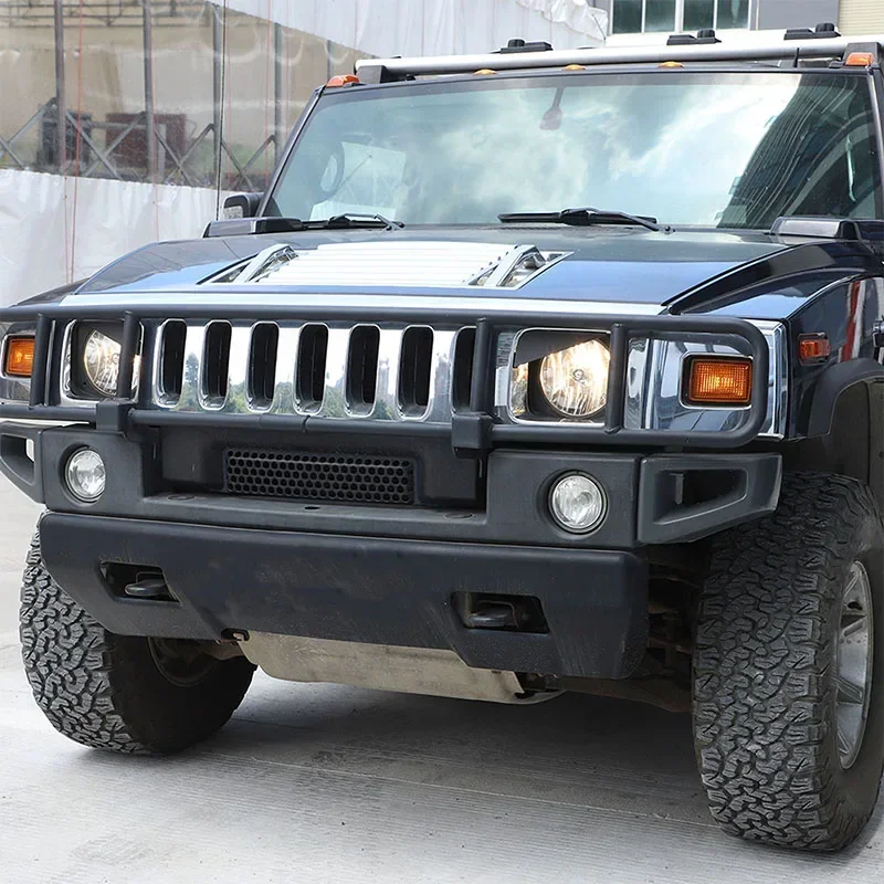 

Suetlcoity For Hummer H2 2003-2009 Carbon Steel Black Car Headlight Angry Eyes Headlight Cover Trim Car Accessories