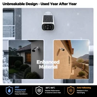 ALEVIO 2.5K camera wifi extérieur solaire sans fil, camera de securité exterieur, enregistrement 24/7, vision nocturne couleur, audio bidirectionnel, détection IA, caméra de vidéosurveillance 6