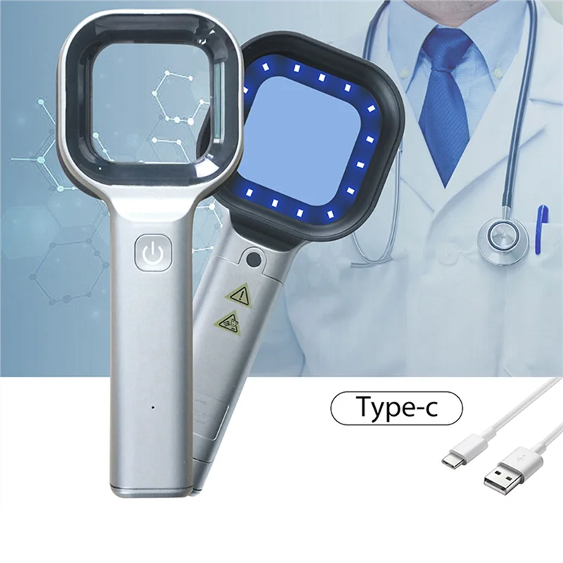 Analizzatore di pelle con lampada per legni 3X Analizzatore di bellezza portatile per salone facciale Lampada UV per legni per test di analisi per la cura della pelle-CLIM