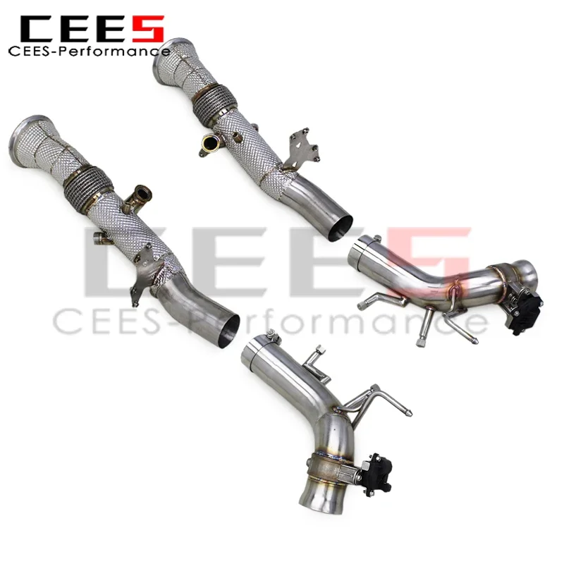 cees Cat-Back Exhaust Downpipe for Ferrari 296 GTB V6 3.0T 2021-2024 Titanium Pipe Muffler Electric Valve Control Exhaust System