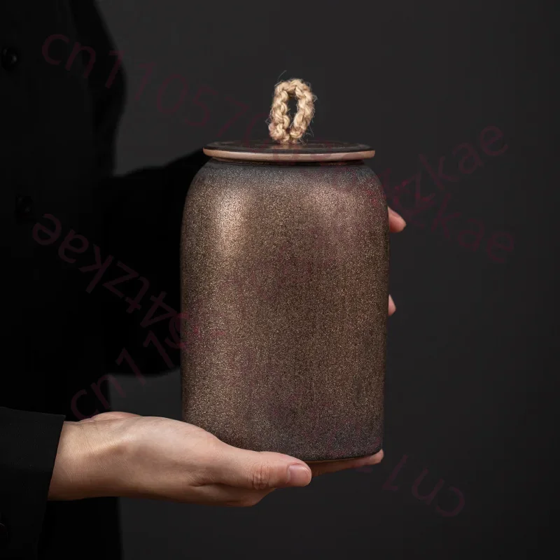 Ceramics Tea Caddy Moistureproof Sealed Jar Storage Jars Candy Jar Tea Containers Tea Box home Storage Organizers Storage Box