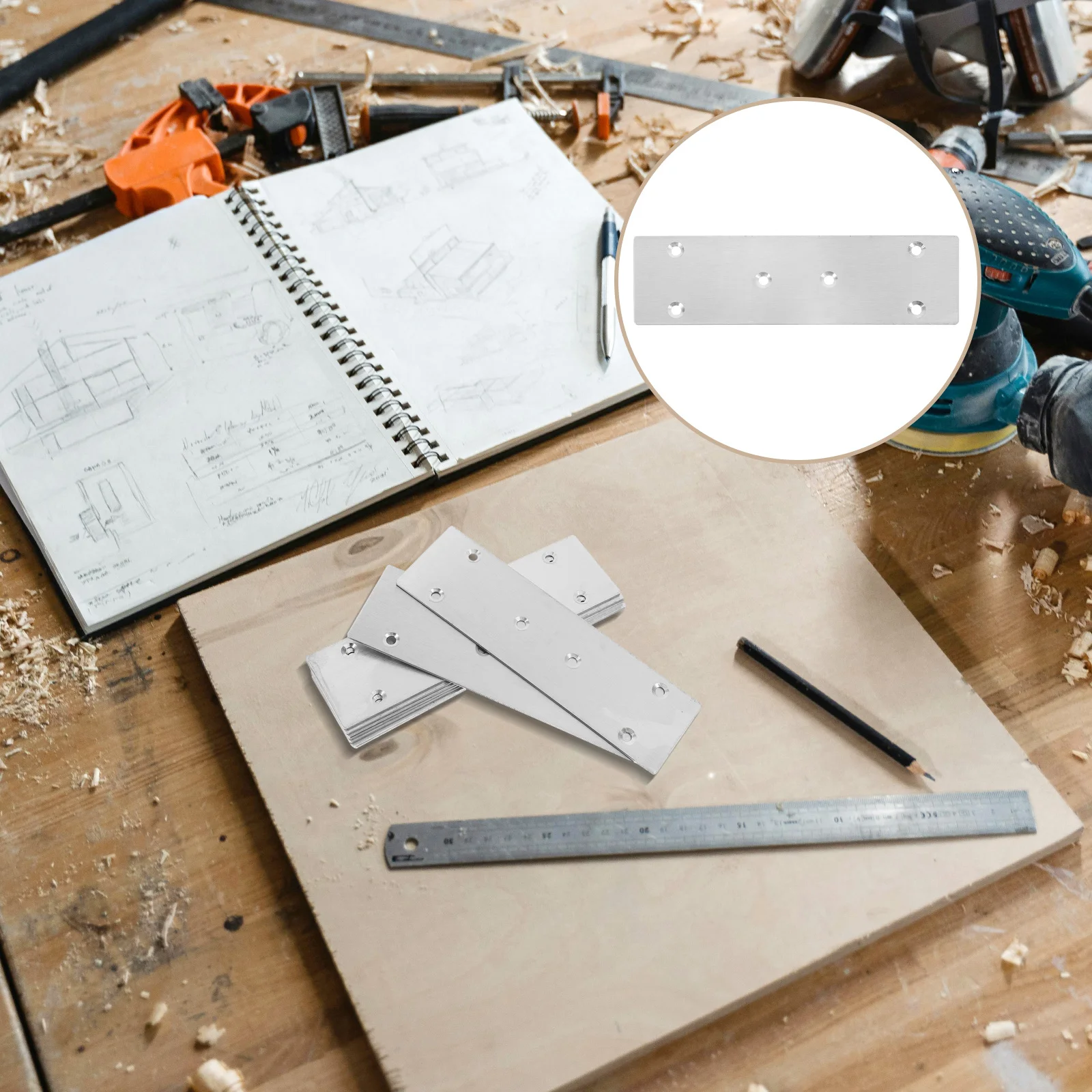 10pcs-furniture-repair-bracket-stainless-steel-flat-support-plate-15mm-screws-for-wood-tables-chairs-cabinets-braces-brackets