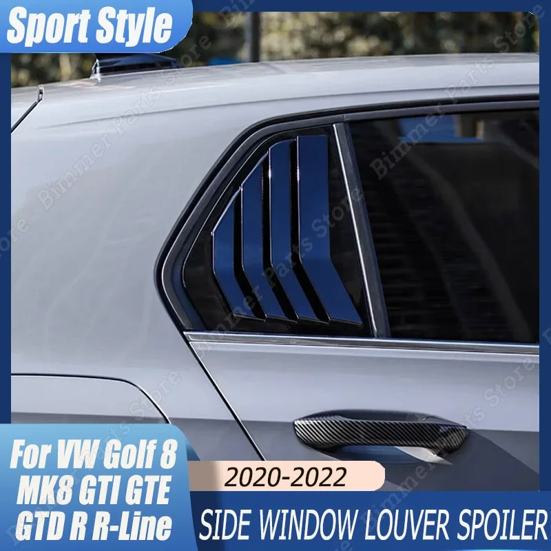 

For VW Golf 8 MK8 Side Window Louver Spoiler Cover Trim TSI TDI GTI GTE GTD R R-line Body Kit Car Accessories 2020 2021 2022