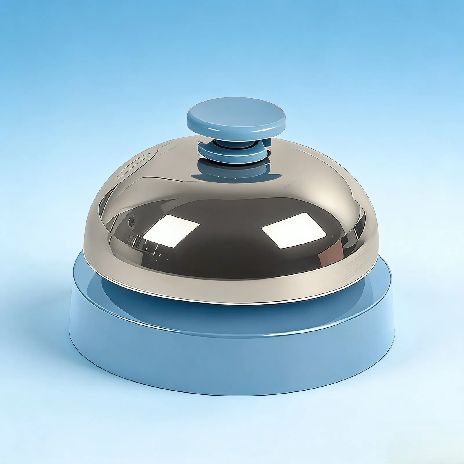 Stainless Steel Desk Bell, Durable Call Bell for Hotel, Restaurant, Office & School, Clear Sound Service Bell for Customer