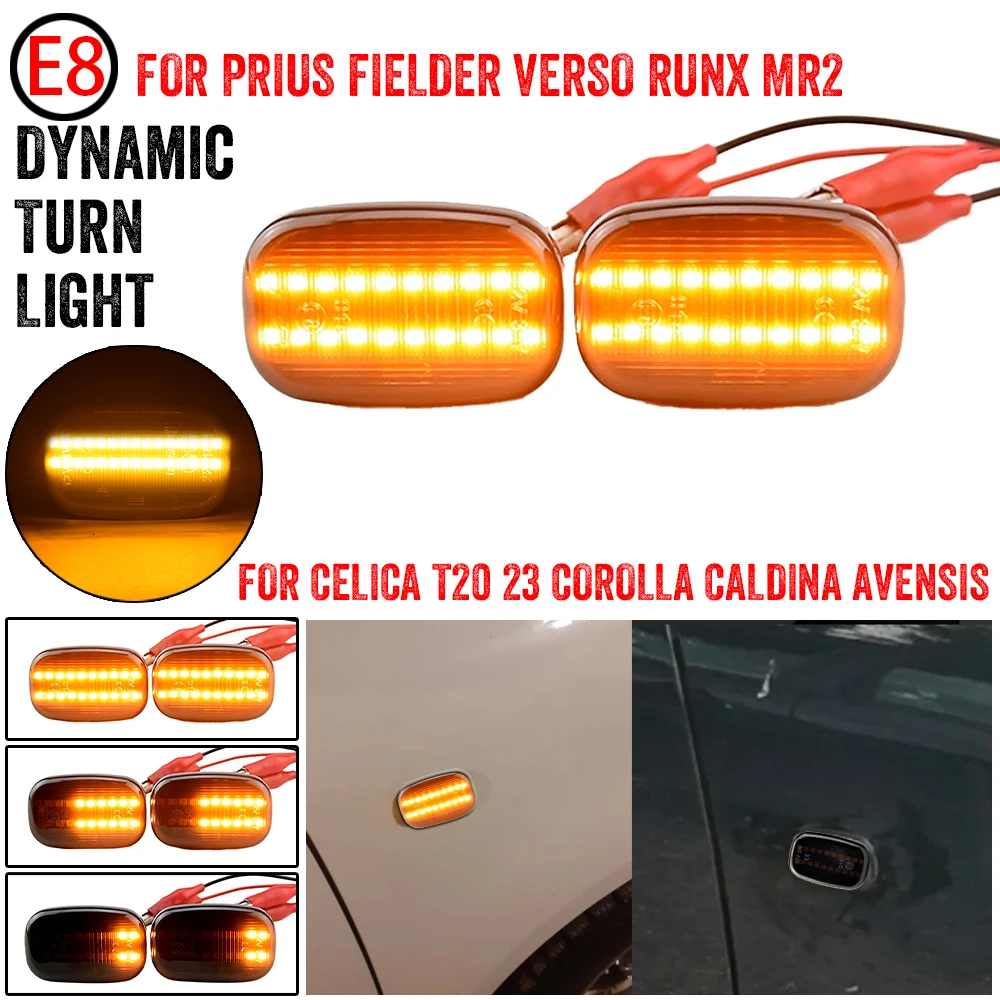 Led Dynamic Side Marker Turn Signal Lights For Toyota Celica T20 23 Corolla Caldina Avensis Starlet Prius Fielder Verso Runx MR2