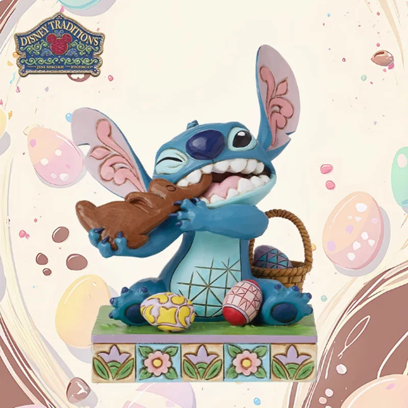 Disney original kit de garagem lilo & stitch ponto e o coelho de chocolate anime figuras de ação brinquedos para meninos presente modelo ornamentos