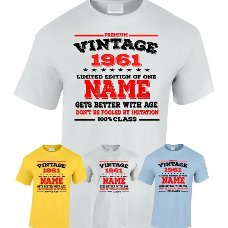 Men'S 50Th Personalised Birthday T Shirt First Class Delivery Same Day Ship