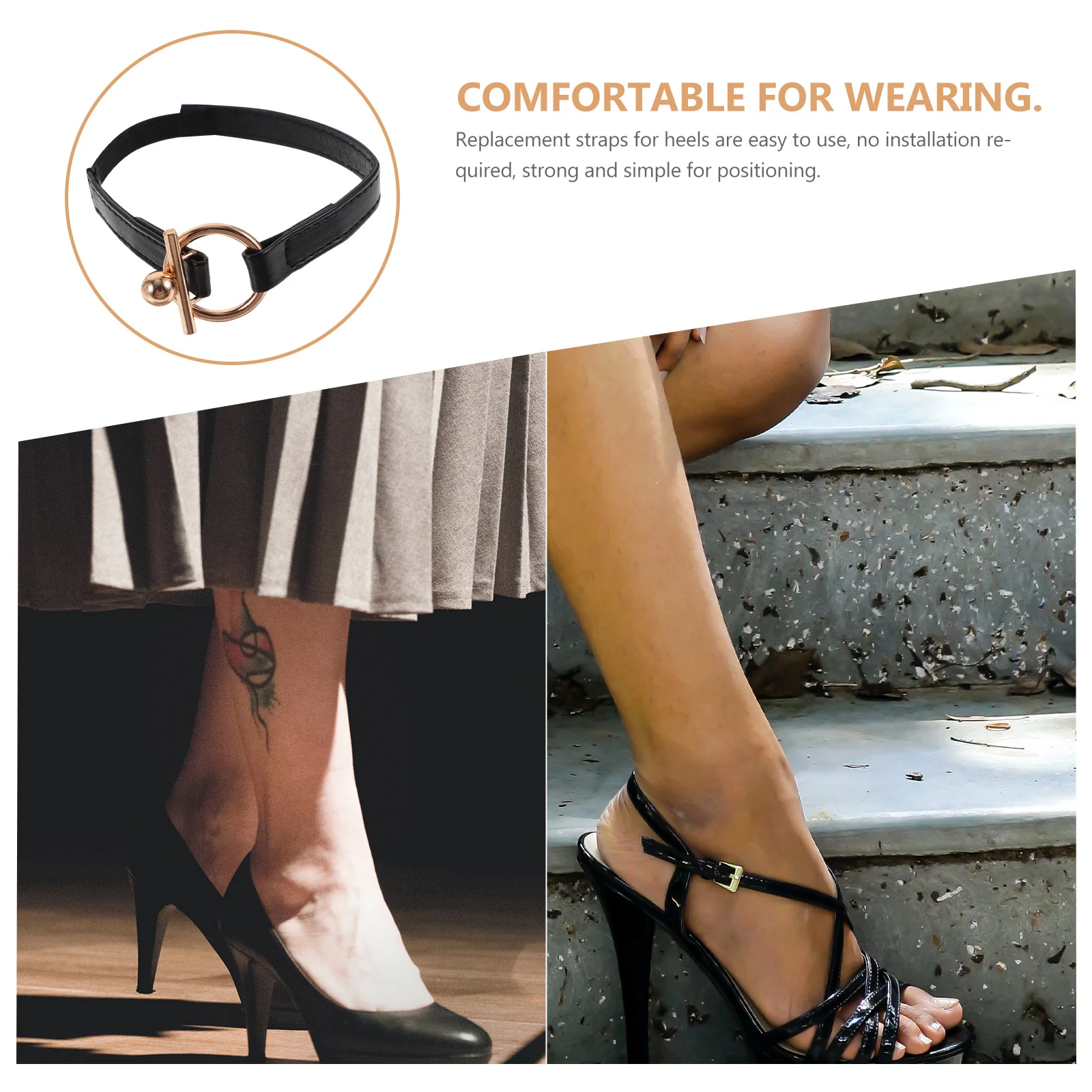 

1 пара ремешков для обуви на каблуке, эластичные сменные ремни на щиколотке для обуви на высоком каблуке с пряжкой, удлинитель ремешка для обуви для женщин