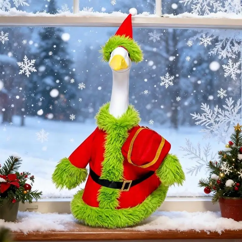  Celebratory waterfowl Dress Up Set Red Green Character Appearance For Porch Bird decoration